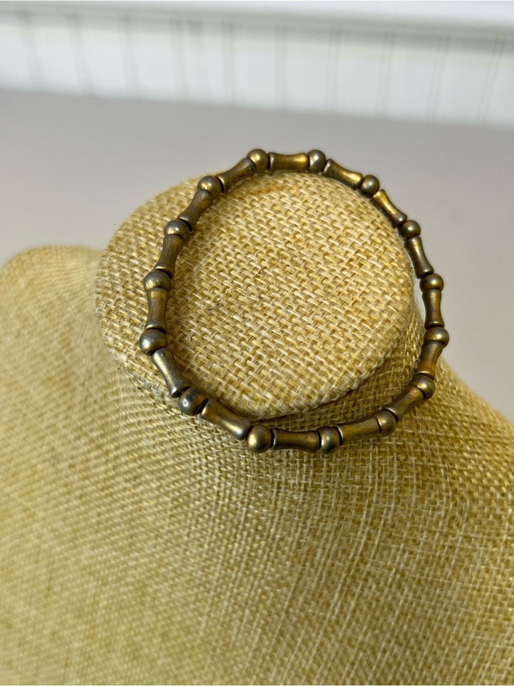 Gold-Tone Bamboo Bead Stretch Bracelet - Women's Jewelry